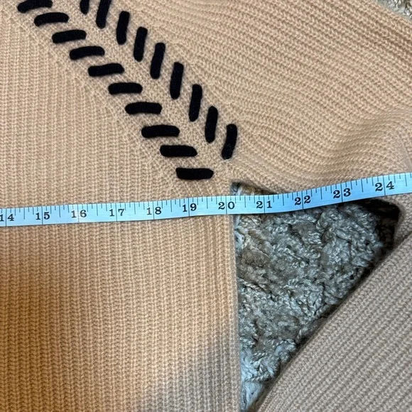The Cashmere Project Tan Crew Neck Sweater with Black Stitch Accents size Large - Picture 10 of 13